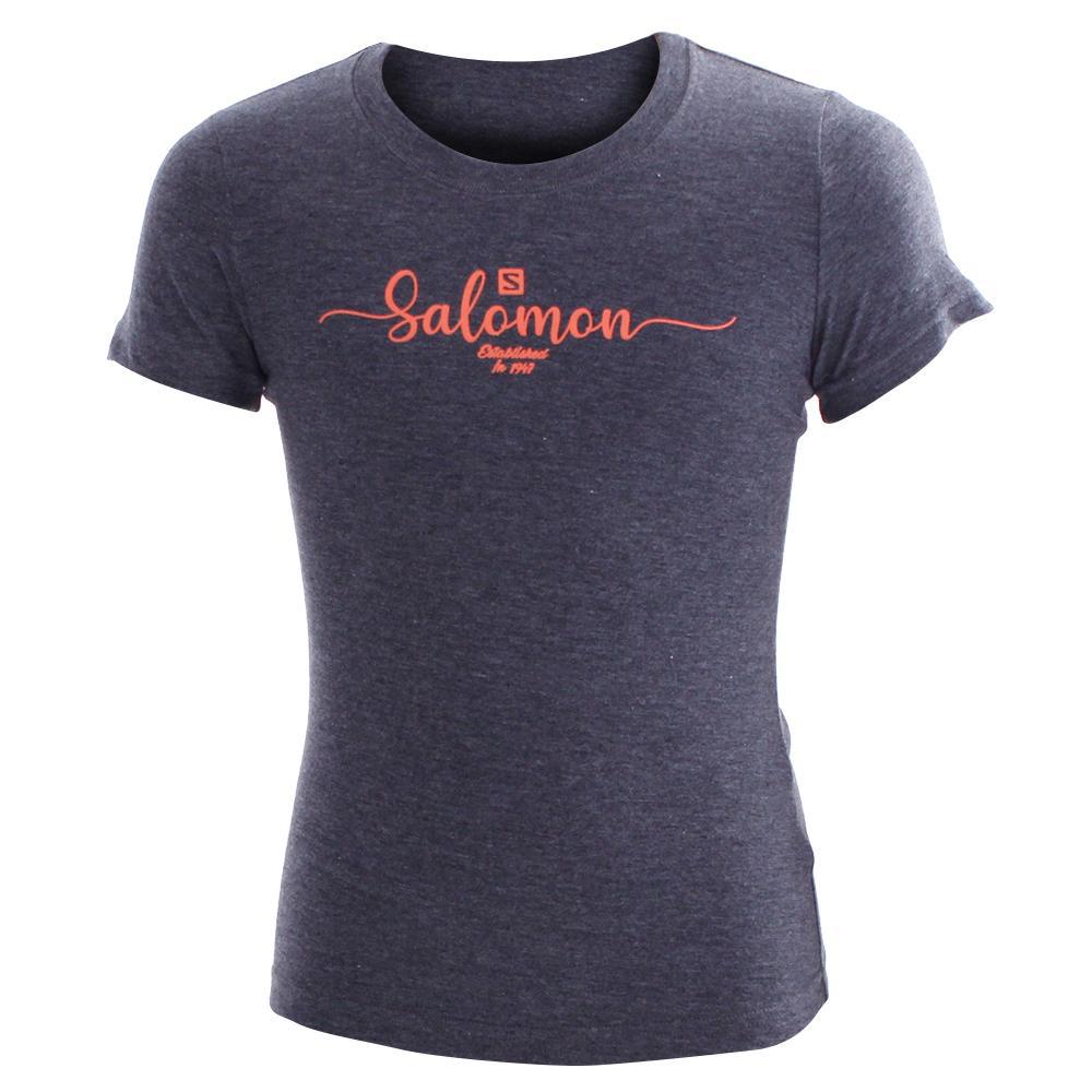 T-Shirty Dziecięce Salomon VINTAGE SS G - Szare - Polska (870-TKUNHL)